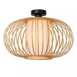 THULINE griestu lampa Ø45 cm 1xE27 5 W gaiša koka (Lucide)
