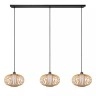 THULINE piekaramā lampa 141 × 31 cm 3×E27 gaiša bambusa (Lucide)