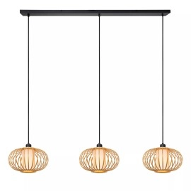 THULINE piekaramā lampa 3xE27 5 W gaiša koka modelis 03 (Lucide)