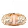 THULINE piekaramā lampa 73 × 84,5 cm 3×E27 gaiša bambusa (Lucide)