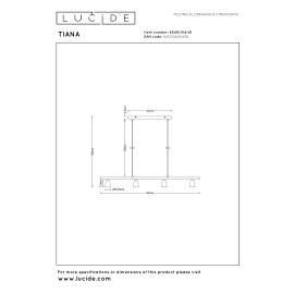 TIANA piekaramā lampa 4xGU10 taupe (Lucide)