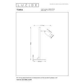 TIANA galda lampa 1xGU10 šampanieša tonī (Lucide)