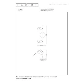 TIANA sienas prožektors 2xGU10 taupe (Lucide)