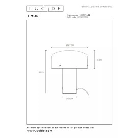 TIMON galda lampa 1 x 25 W E27 matēta zelta / misiņa (Lucide)