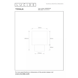 TISSAJA Galda lampa Ø20 cm 1xE14 balta (Lucide)