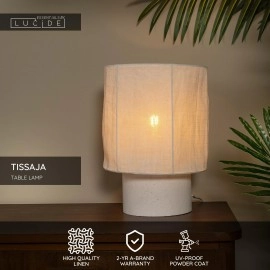 TISSAJA Galda lampa Ø20 cm 1xE14 balta (Lucide)
