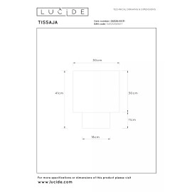 TISSAJA galda lampa 1x40W E27 balta (Lucide)