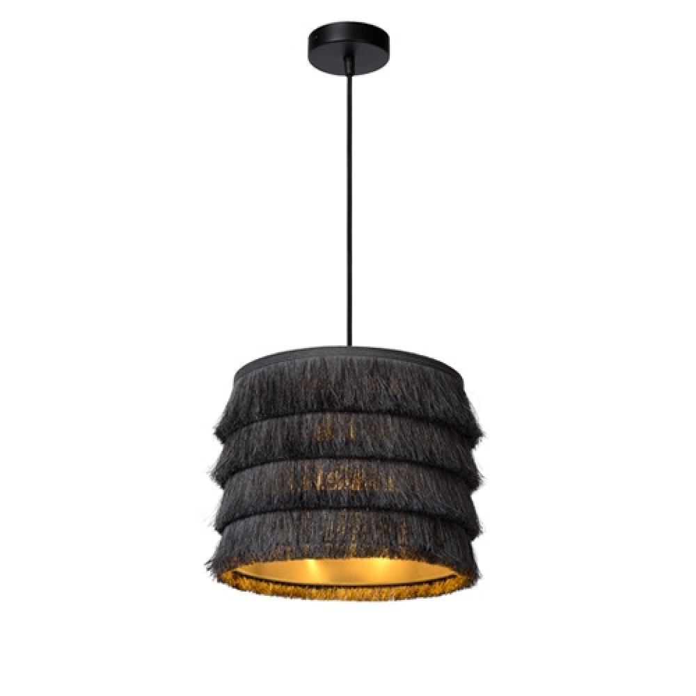 TOGO piekaramā lampa pelēka, Ø25 cm, 1xE27, kokvilna (LUCIDE)