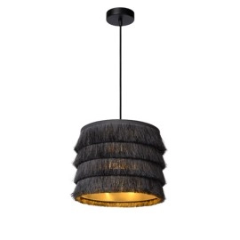 TOGO piekaramā lampa pelēka, Ø25 cm, 1xE27, kokvilna (LUCIDE)