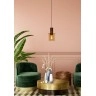 TOLEDO piekaramā lampa Ø 20 cm, 1xE27, dzintara tonī (Lucide)