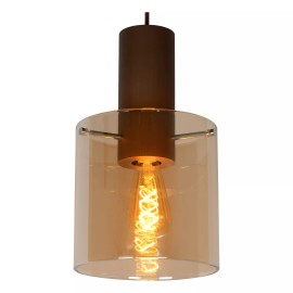 TOLEDO piekaramā lampa Ø 20 cm, 1xE27, dzintara tonī (Lucide)