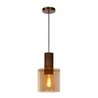 TOLEDO piekaramā lampa Ø 20 cm, 1xE27, dzintara tonī (Lucide)