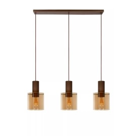 TOLEDO piekaramā lampa 3xE27, dzintara tonī (Lucide)