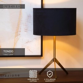 TONDO galda lampa Ø30 cm 1xE27 matēta zelta/misiņa (Lucide)