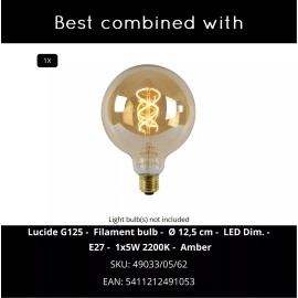 TONDO stāvlampa Ø38 cm 1xE27 60 W matēta zelta/misiņa (Lucide)