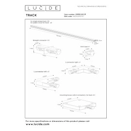 TRACK starter komplekts 2 m balts (Lucide)