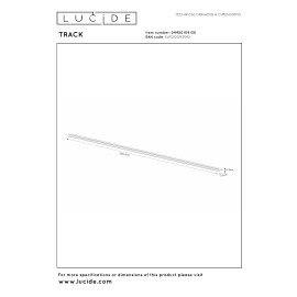 TRACK pārsegs 2 m melns (Lucide)