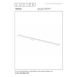 TRACK pārsegs 2 m melns (Lucide)