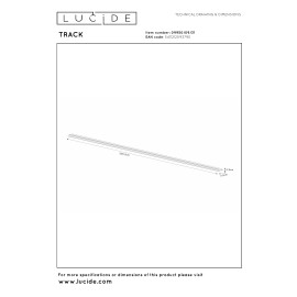 TRACK pārsegs 2 m balts (Lucide)