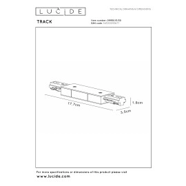 TRACK barošanas pieslēgums double melns (Lucide)
