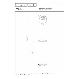 TRACK FLORIS sliežu piekaramā lampa 1xGU10 matēts zelta / misiņa (Lucide)