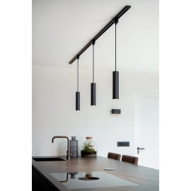 TRACK FLORIS sliežu piekaramā lampa 1xGU10 melns (Lucide)