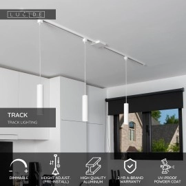 TRACK FLORIS sliežu piekaramā lampa 1xGU10 balts (Lucide)