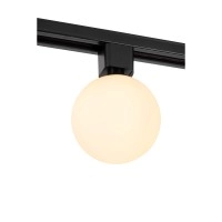 TRACK TYCHO sliežu prožektors 1xG9 opal / melns (Lucide)