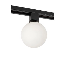 TRACK TYCHO sliežu prožektors 1xG9 opal / melns (Lucide)