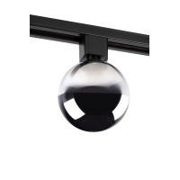 TRACK TYCHO sliežu prožektors 1xG9 dūmakaini pelēks / melns (Lucide)