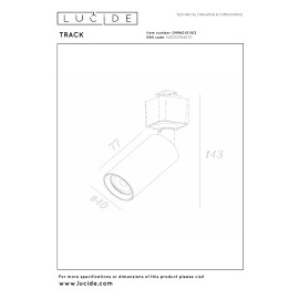 TRACK RITMO sliežu prožektors 1xGU10 (MR11) matēts zelta / misiņa (Lucide)
