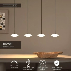 TREVOR Piekaramā lampa 4x40W G9 opāla (Lucide)