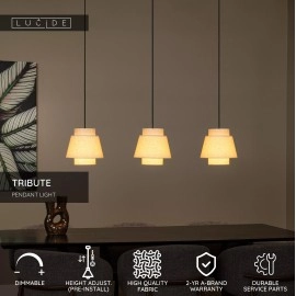 TRIBUTE piekaramā lampa 3xE27, krēmkrāsas (Lucide)