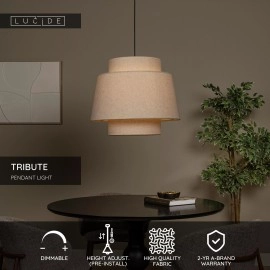 TRIBUTE piekaramā lampa Ø 60 cm, 1xE27, krēmkrāsas (Lucide)