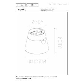 TRIGONO griestu prožektors Ø10,5 cm 1x50W melna (Lucide)