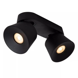 TRIGONO griestu prožektors 26,5 cm × 11 cm × 11 cm 2x50W melna (Lucide)