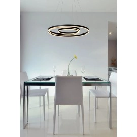 TRINITI LED piekaramā lampa Ø80 cm 32 W 3000K melna (Lucide)