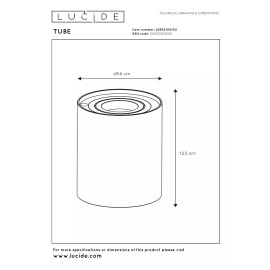 TUBE galda lampa Ø9,6 cm LED 3 StepDim GU10 1x5W 2700K matēta zelta/misiņa (Lucide)