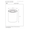 TUBE galda lampa Ø9,6 cm LED 3 StepDim GU10 1x5W 2700K melna (Lucide)