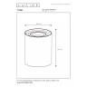 TUBE galda lampa Ø9,6 cm LED 3 StepDim GU10 1x5W 2700K balta (Lucide)