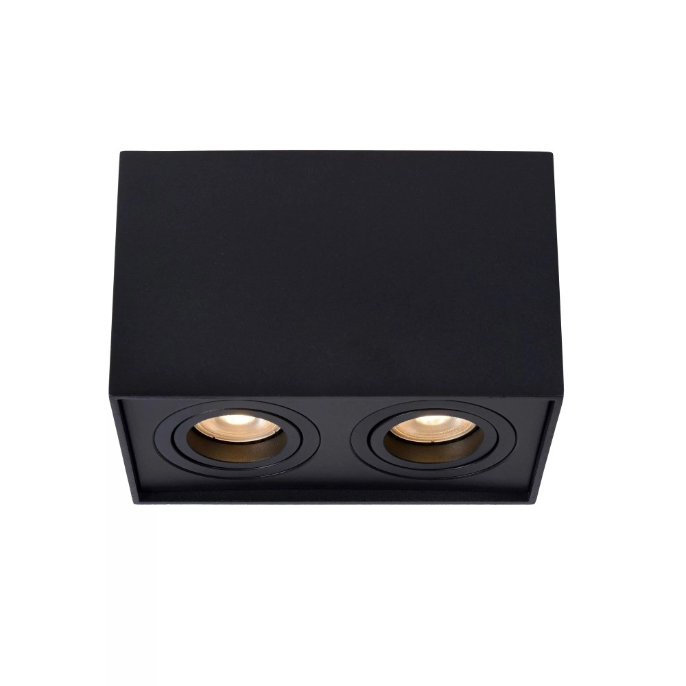 TUBE griestu spotlampa 2xGU10 50W melna (Lucide)