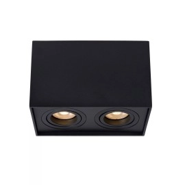TUBE griestu spotlampa 2xGU10 50W melna (Lucide)