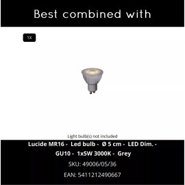 TUBE iebūvējamā spotlampa Ø9,2 cm 1xGU10 50W satīna hroma (Lucide)