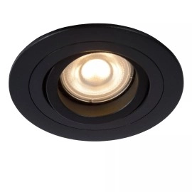 TUBE iebūvējamā spotlampa Ø9,2 cm 1xGU10 50W melna (Lucide)