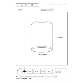 TUBIX āra griestu gaismeklis 1×24W E27 antracīta (Lucide)