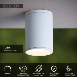 TUBIX āra griestu gaismeklis 1×24W E27 balta (Lucide)