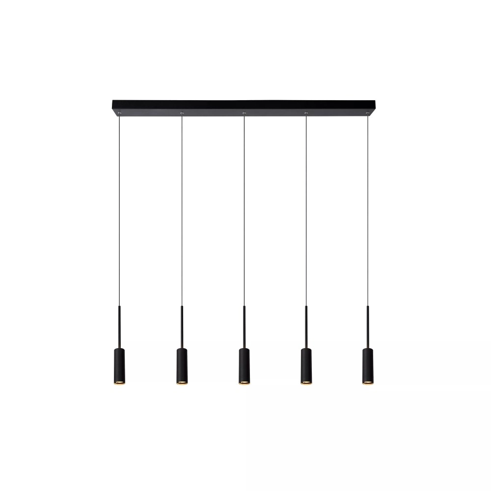 TUBULE piekaramā lampa 101 cm LED 5 x 7W 2700K melna (Lucide)