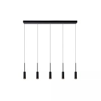 TUBULE piekaramā lampa 101 cm LED 5 x 7W 2700K melna (Lucide)