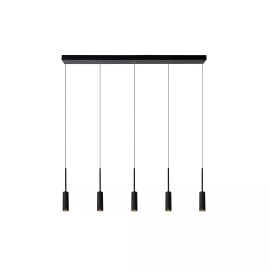 TUBULE piekaramā lampa 101 cm LED 5 x 7W 2700K melna (Lucide)