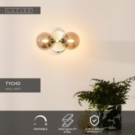 TYCHO sienas lampa 2xG9 matēta zelta/misiņa tonī (Lucide)